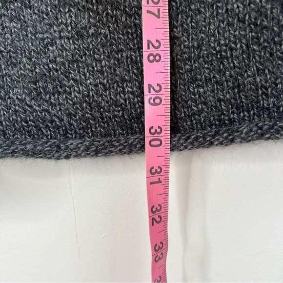 Gray Alpaca Wool Crewneck Sweater dress Tunic Large Vintage - Picture 7 of 7